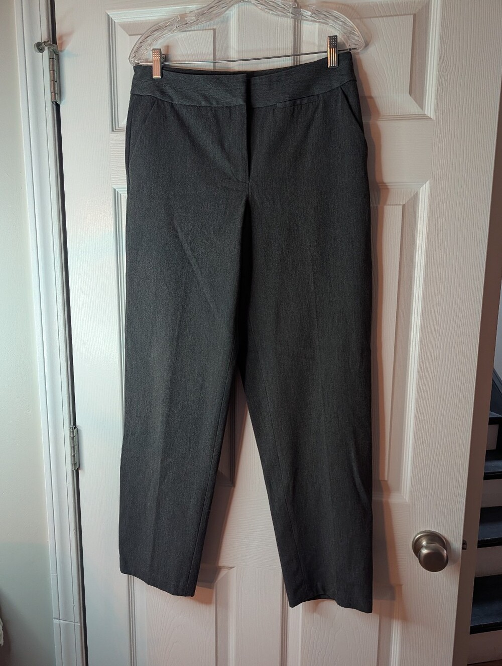 Talbots Women’s Gray Stretch Straight Leg Dress Pants Size 10 Career Work Trouse - Picture 2 of 7